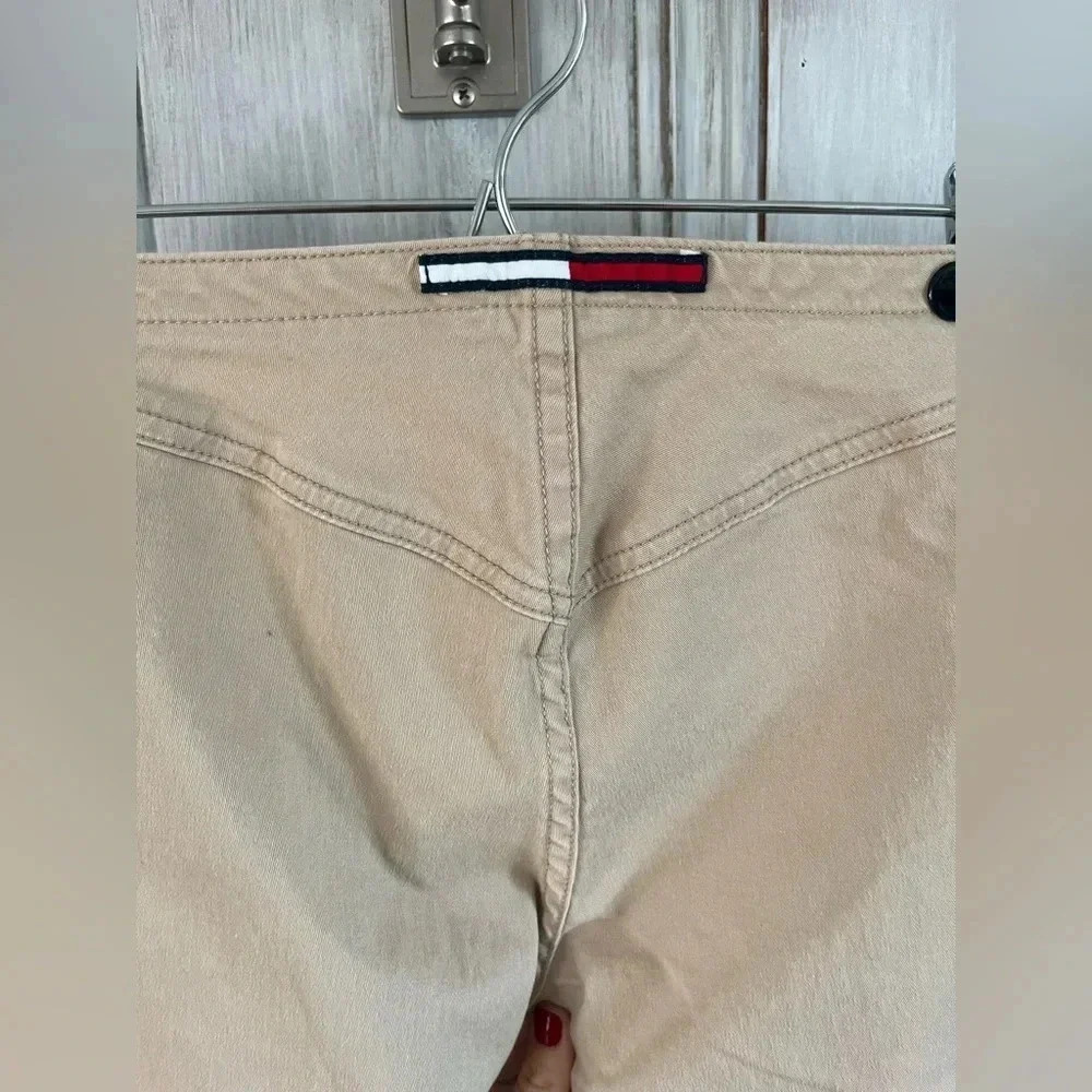 Tommy Hilfiger Y2K Low Rise Flare Chino Khaki Pants 5 prep preppy 2000s neutral - Picture 5 of 10